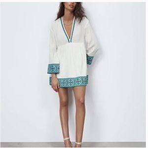 Zara Embroidered Dress XL NWOT